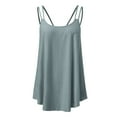 thumbnail image 4 of Lixiuxyad Summer Tank Tops Vests For Women Summer Casual Fashion Tops Strap Chiffon Sleeveless Tank Top(Green XL), 4 of 5