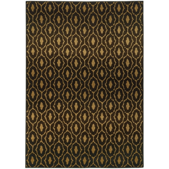 Oriental Weavers Parker 5845B Black/ Beige 9'10" X 12'10" Indoor Area Rug