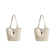 thumbnail image 1 of Bolso Mano para Mujer Hombro Casual Retro Cuero PU El (Beige), 1 of 3