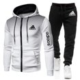 thumbnail image 4 of Nueva ropa deportiva cálida de lana de otoño e invierno de alta calidad para hombre, Sudadera con capucha, pantalones de chándal, traje de dos piezas, ropa deportiva estampada a la moda, 4 of 5