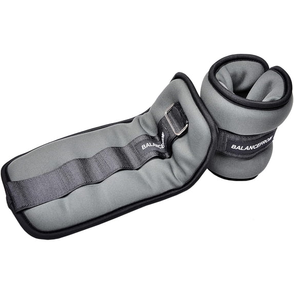 Open Box BalanceFrom Fully Adjustable Ankle Wrist Arm Leg Weights, 3 lbs Pair