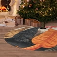 thumbnail image 6 of Lsque Four Cats Watching Rain Print Christmas Tree Skirt, Tree Skirt with Ties or Velcro, Perfect for Holiday Decorations, Halloween, and New Year-48", 6 of 7