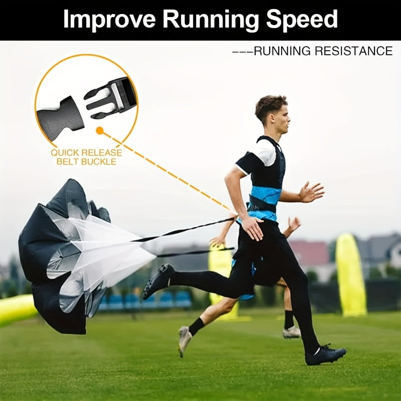 Speed & Agility Ladder Training Equipment Set, Includes 20ft Agility Ladder, 4 Agility Hurdles, 12 Disc Cones, 1 Resistance Parachute For Training Football Soccer Basketball Athletes