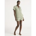 thumbnail image 3 of Joyspun Women's Dreamy Soft Collection Notch Collar Top and Shorts Pajama Set, 2-Piece, Sizes XS-3X, 3 of 6