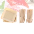 thumbnail image 4 of 150PCS Eco-friendly Wooden Disposable Tableware Food Fruit Serving Flatware for Wedding Birthday Party (Knife, Fork, Plate, Each 50PCS), 4 of 8