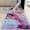 Fuchsia Rose and Blue, variant on 2 Pieces Kitchen Rugs, Abstract Anti Fatigue Non Slip Foam Cushioned Art Lavender Purple Painting Comfort Indoor Floor Mat Runner Rug Set for Laundry Office Sink Bathroom (17"X48"+17"X24")