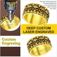 thumbnail image 2 of ORUYROP Can Engrave Men Skull Rings, Stainless Steel Statement Biker Rings, Gold Plated/Black-Send Gift Box, 2 of 7