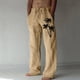 thumbnail image 1 of Pantalones largos de lino para hombre, pantalones holgados de playa con estampado hawaiano, cintura elástica y cordón ajustable, estampado en caliente., 1 of 5
