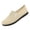Beige #003, variant on Women's Breathable Woven Mesh Slip On Flat Shoes Casual Round Toe Loafers Rubber Sole Lightweight Comfort Walking Work Office Daily Wear Ladies Shoes 35