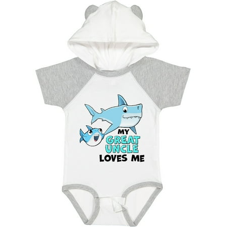 

Inktastic My Great Uncle Loves Me with Cute Sharks Gift Baby Boy or Baby Girl Bodysuit