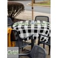 thumbnail image 6 of Square Outdoor Tablecloth with Umbrella Hole Green Eucalyptus Leaves Outside Table Cloth Waterproof Patio Table Cover Black White Plaid Farmhouse Watercolor Zipper Tablecloths for Picnic 60x60 Inch, 6 of 8