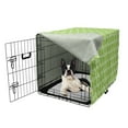 thumbnail image 5 of Fruit Dog Crate Cover, Continuous Pattern with Round Slices of Lime Citrus Food on Thin Stripes, Easy to Use Pet Kennel Cover Small Dogs Puppies Kittens, 7 Sizes, Lime Green and White, by Ambesonne, 5 of 6
