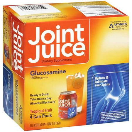 Joint Juice Glucosamine 1500mg Tropical Fruit Supplement, 1 Qt