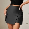 thumbnail image 4 of vigerkar Womens Mini Skirt Casual Y2k High Waisted Skorts Split Bodycon Skirts with Shorts Underneath Club Streetwear (Black, M), 4 of 9
