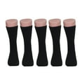 thumbnail image 3 of 5 Pairs Black Non Skid Hospital, Yoga, Pilates, Gripper Slipper Socks Men's or Women Mid Calf Size XXL, 3 of 7