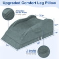 thumbnail image 3 of KingPavonini Adjustable Leg Elevation Pillows for After Surgery with Ergonomic Curve, Cooling Memory Foam Leg Pillow for Knee Surgery Recovery, Wedge Pillow for Legs(Double Leg), 3 of 9