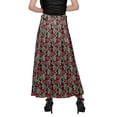 thumbnail image 4 of Moomaya Skirts For Women Long Length Rayon Printed Casual Summer Wear Clothing, 4 of 6