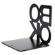 thumbnail image 3 of Sujetalibros, 1 Par de Negro Bookend Stand Sujetalibros para Estantes Sujetalibros para Libros para la decoración de la mesa Inicio(140mm / 5.5in) Ecomeon no, 3 of 6