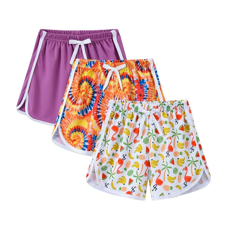 Hiheart Girl s 3 Pack Active Dolphin Shorts Workout Play Summer
