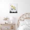 thumbnail image 4 of Yellow Floral Wall Art for Living Room,Yellow and Gray Flower Butterfly in Bathtub on Rustic Wood Canvas Wall Art Country Wildflower Framed Wall Art for Bathroom Bedroom Decor,16L X 12W inches, 4 of 6