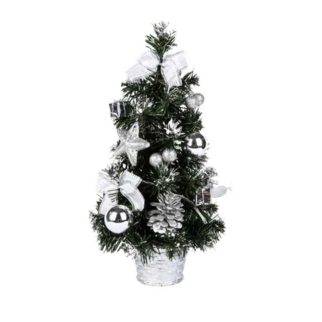 Mini Artificial Christmas Trees Xmas Desktop Decoration Tree Set Tabletop Christmas Tree With LED Lights For Christmas Tabletop Decorations