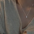 thumbnail image 3 of Gargantilla brillante redonda Simple TUNC collar con colgante de circón para mujer regalo compromiso joyería fina Sencillez, 3 of 5