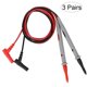 thumbnail image 2 of Sonda de cable de prueba, 3 pares 1000V 20A Cable de prueba de multímetro Cable de prueba Rendimiento sólido, 2 of 9
