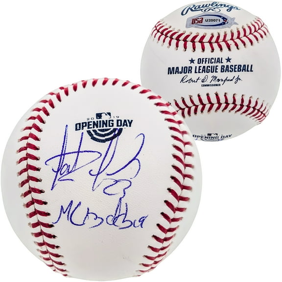 Fernando Tatis Jr. Autographed Official MLB 2019 Opening Day Logo Baseball San Diego Padres "MLB Debut 3/28/2019" JSA 202011