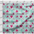 thumbnail image 2 of Soimoi Watercolor Fruit Print, Poly Taffeta Fabric, Decor Sewing Fabric by The Yard 56 Inch Wide, Decorative Fabric for Outdoor Upholstery, Umbrellas and Home Accents, Light Blue, 2 of 5