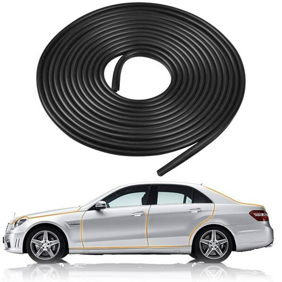 Liwarace Car Door Edge Trim Lock Guard Rubber Strip Black, 5M