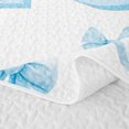 thumbnail image 5 of meiyoeat Cute Bow Letter K Twin Quilt Set for Girls, Watercolor Ribbon Twin Coverlet Set for Bedroom, Blue, 2-Piece, 5 of 7