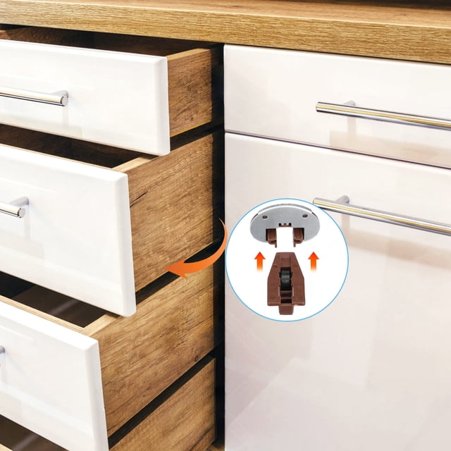 unbranded 10Jgo Accesorios Para Reparación Y Deslizamiento Suave De Cajones En Muebles Color Marrón