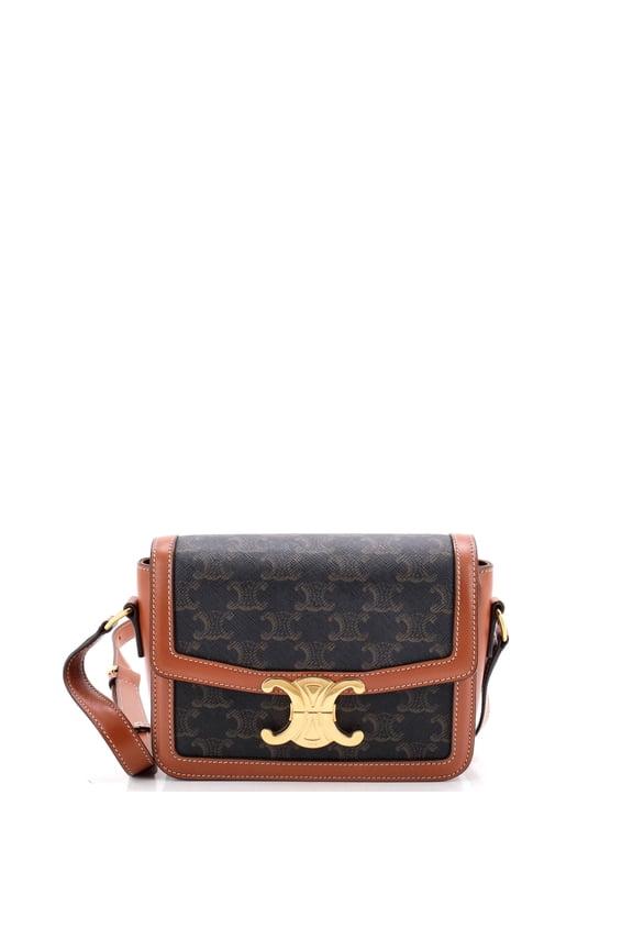 Pre-Owned Triomphe Shoulder Bag Triomphe Coated Canvas Teen By Rebag