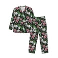 thumbnail image 1 of Fotbe Lilies Flowers Pijama de Hombre con Estampado de Manga Larga, Conjunto de 2 Piezas, Ropa de Dormir Suave y Cómoda con Bolsillos-Large, 1 of 7