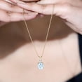 thumbnail image 5 of Rosec Jewels 3 Carat Oval Moissanite Solitaire Pendant Necklace for Women - D-VS1 Quality - Ready to Gift, 14K Yellow Gold, 5 of 8