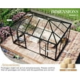 thumbnail image 2 of Jocisland 14x9.5x9 FT Pavilion Styled Greenhouse with Clear Panels Double Swing Doors, 6 FT Wall Height Hybrid Polycarbonate Greenhouse, Green Houses for Outdoors, Sunroom Black, 2 of 8