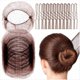 thumbnail image 2 of 50 Piezas Redecillas para Cabello y 100 Piezas Redecillas para Cabello en Forma U para Trabajadores Servicios Alimentos, para Cabello para Mujeres y Hombres Color Marrón, 2 of 5