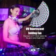 thumbnail image 4 of QHUDLV Light-Up Folding Hand Fan, Festival Rave Fan for Women Men, 4 of 9