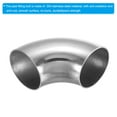 thumbnail image 4 of Uxcell 2 Inch OD 304 Stainless Steel Butt, 2 Pack 90 Degree Elbow Pipe Fitting Bend Welding for Stair Handrail, 4 of 7