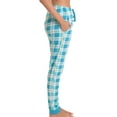 thumbnail image 2 of Just Love Women Pajama Pants Sleepwear (Blue White Plaid Jogger, Large), 2 of 3