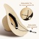 thumbnail image 4 of Sombrero de paja para playa NQ Sombrero suave plegable ala ancha protección UV UPF 50 M 56-58 cm, 4 of 5