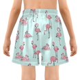 thumbnail image 5 of joogoo Tropical Flamingo Swimming Boys Swim Trunks Beach Swimsuit Shorts Boxer 5-6T, 5 of 8