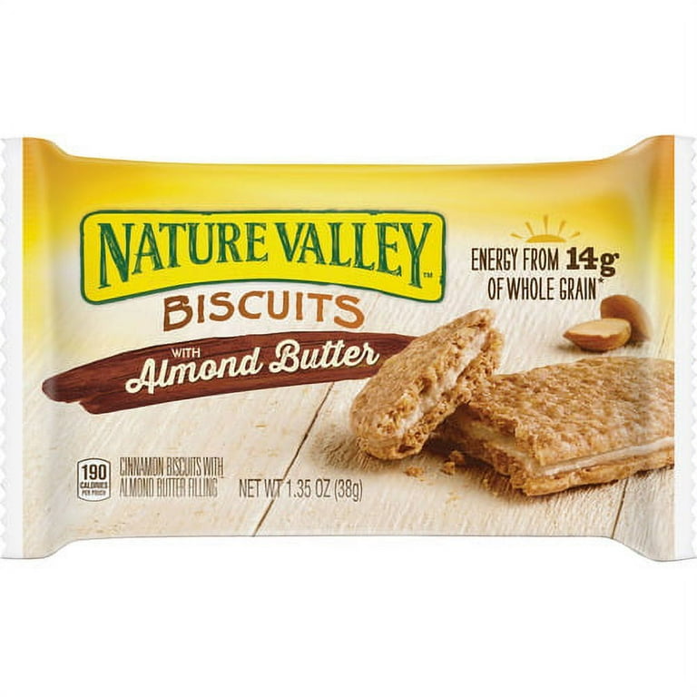 NATURE VALLEY Flavored Biscuits - Almond Butter, Cinnamon - Box - 1.35 oz - 16 / Box NATURE VALLEY Flavored Biscuits - Almond Butter, Cinnamon - Box - 1.35 oz - 16 / Box