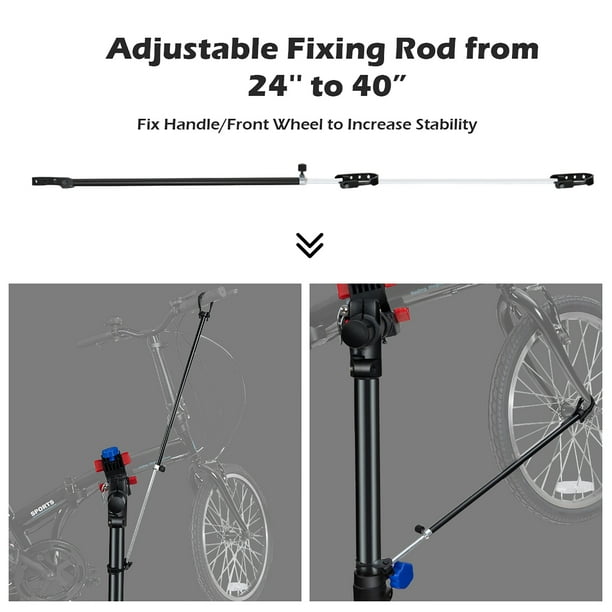 IRONMAX Pro Bike Adjustable 43 To 71 Cycle Bicycle Rack Repair Stand w Tool Tray Red Walmart
