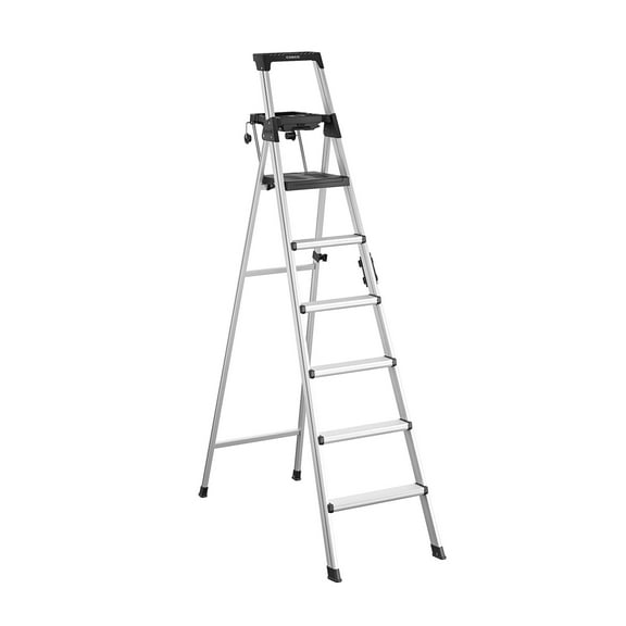 Open Box Cosco 8 Ft. Signature Series Aluminum Folding Step Ladder 300 Lb. Type IA (12 Ft. Max Reach)
