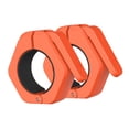 thumbnail image 2 of 2 Piezas Collares de Barra Abrazaderas de Pesas Diámetro Interior 50 mm Bloqueo para Barra de Mancuernas Abrazaderas de Barra de Pesas Antideslizantes naranja, 2 of 8