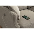 thumbnail image 5 of Loveseat With Waterproof Fabric, 2 Seater Sofa with USB Charge Port, 2 Pillows, Wood Legs for Primary Living Space, Bed Room, Office, Light Gray, 5 of 7