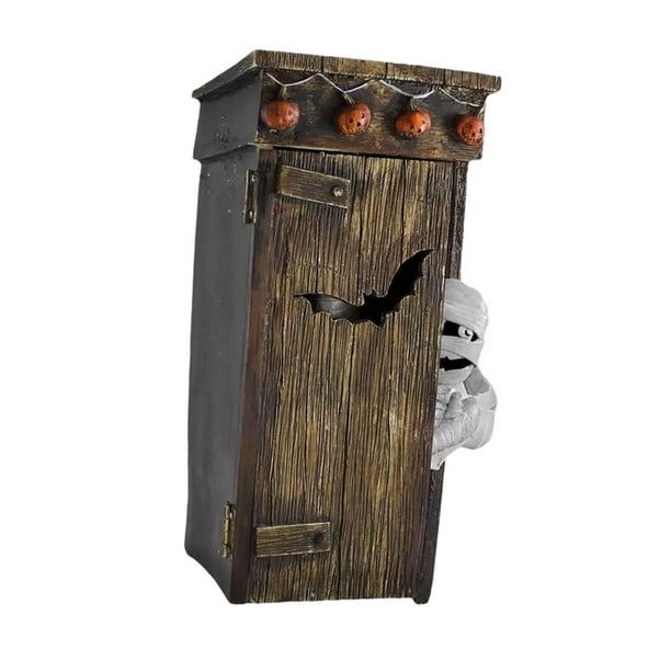 Estatua de momia animada para decoración de letrina, accesorios de Halloween, figurita decorativa, adorno de Halloween para cafetería, restaurante