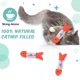 thumbnail image 4 of 3 piezas de juguete interactivo para gatos con forma de pez, juguete arrugado de madera, polígono, polígono, 4 of 5
