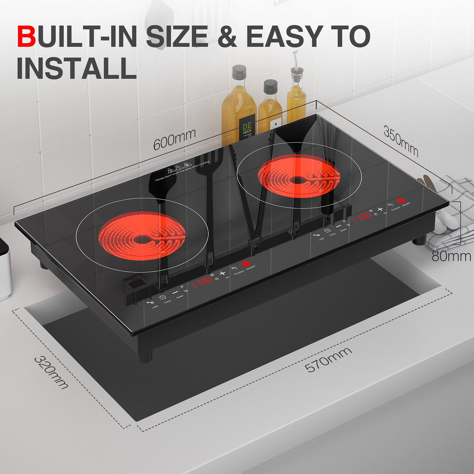 Double Electric Cooktop 120V 2400W 24 Inch Built in Thailand Ubuy